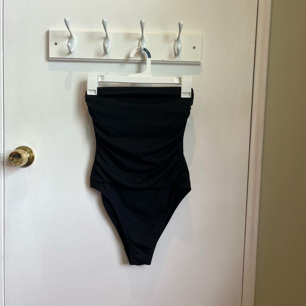 Black Strapless Swimsuit